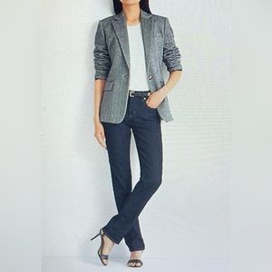 Lauren Mid-Rise Straight Jean Dark Rinse Wash Denim Sz 14  Very Good Condition